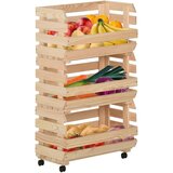 Kolica za povrće 37 x 30 x 80 cm od masivne borovine | Eponuda.com