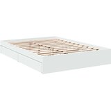  Posteljni okvir s predali bel 160x200 cm inženirski les | Shoptok.si