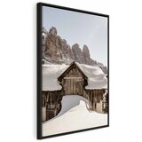  Slika - Winter in the Dolomites (1 Part) Vertical 60x90 U crnom drvenom okviru | shoptok.hr