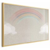  Plakat - Rainbow in the Rain 60x40 Zlatni okvir | shoptok.hr