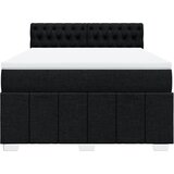  Krevet s oprugama i madracem crni 160x200 cm od tkanine | shoptok.hr