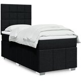 Box spring krevet s madracem crni 90x190 cm od tkanine Slike