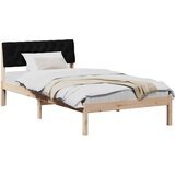  Okvir kreveta Smeđa i crna 100 x 200 cm Masivna borovina | shoptok.hr