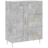 Maison Chic Komoda - Predalnik betonsko siva 69,5x34x90 cm inženirski les, (21717514) Cene