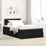  Otomanski krevet s madracem&LED crni 120x200cm baršunasti | shoptok.hr