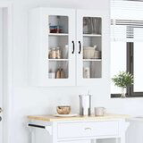 vidaXL Stenska kuhinjska omarica Visok sijaj bela 40 x 31 x 80 cm | Shoptok.si