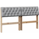  Tapecirani uzglavlje Svijetlo siva 135 cm Čvrsto borovo drvo | Eponuda.com