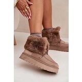 Big Star Ladies Snow Boots On Platform With Fur And Lacing Big Star | Shoptok.si