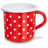 Orion Emajliran vrček TECKA z rdečimi pikami 400 ml, (5000009924) | Shoptok.si