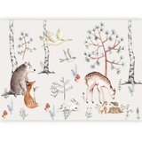  Foto tapeta - Forest Land With Animals Painted in Watercolours 100x70 Standard | shoptok.hr