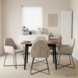  Trpezarijske stolice 4 pcs Baršun Krem 55 x 50 x 84 cm | shoptok.hr