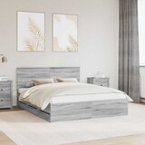  Krevetna konstrukcija Siva Sonoma 160 x 200 cm Inženjersko Drvo | shoptok.hr