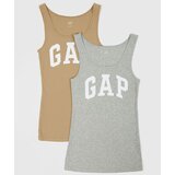 GAP Beige women's tank top Logo tank, 2pcs | Shoptok.si