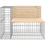  Vrtna klupa s gabionskim dizajnom 287x71x65,5 cm od borovine | shoptok.hr