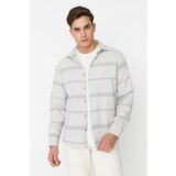 Trendyol Gray Men Regular Fit Woodcut Plaid Shirt | Shoptok.si