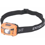 punjiva LED čelovka sa LED senzorom/3W/1200 mAh/3,7V narandžasta/crna