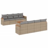 Maison Chic Seti vrtnega pohištva - Vrtna garnitura - Vrtni pohištvo set 9-delna z blazinami bež poli ratan, (21804263) | Shoptok.si