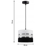  Luster na sajli CORAL 1xE27/60W/230V crno-bela | Eponuda.com