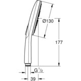 Grohe Rainshower Smartactive 130 tuš ručica 3 funkcije 26574GL0 Cene