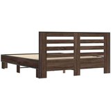  Okvir za krevet smeđi hrast 150x200cm konstruirano drvo i metal | shoptok.hr