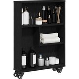  Uska kolica za pohranu Crni hrast 48 x 13 x 68 cm | shoptok.hr