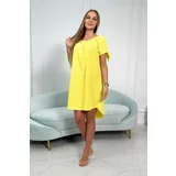 Kesi Dress with tie on the sleeves yellow