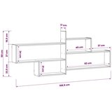  Zidna polica Betonska siva 168 5 x 17 x 68 cm - Betonska siva 4 pregrade | shoptok.hr