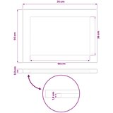  Pravokutni stolni vrh 70 x 50 x 3,2 cm Pravokutni | shoptok.hr