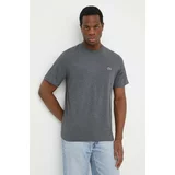 Lacoste Pamučna majica za muškarce, boja: siva, bez uzorka
