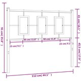  Metalno uzglavlje bijelo 107 cm | shoptok.hr