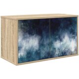 vidaXL TV ormar za montažu na zid RAALTE 69 x 33 x 40 cm Hrast sonoma - Hrast sonoma Plavi mramorni uzorak | shoptok.hr