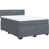 vidaXL Box spring posteljni z vzmetnico temno siv 140x190 cm žamet Cene