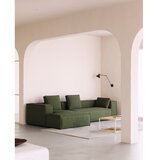 Kave Home Zelena kotna sedežna garnitura iz rebrastega žameta (levi kot/z ležalnikom) Blok – | Shoptok.si
