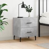 vidaXL Nočna omarica betonsko siva 40x35x47,5 cm inženirski les | Shoptok.si