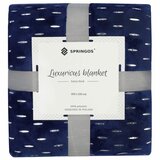  Elegantna tamnoplava deka sa srebrnim detaljima - 200 x 220 cm | shoptok.hr