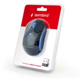 Gembird Brezžična miška MUSW-4B-03-B, USB, modro-črna