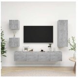  5-dijelni set TV ormarića siva boja betona od iverice | shoptok.hr