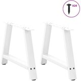  Noge za klubsko mizico v obliki črke A, 2 kosa, bele, 60 x (42-43) cm, jeklo, (22123551) | Shoptok.si
