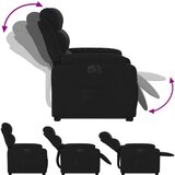 vidaXL Električni naslonjač na podizanje od tkanine crni | shoptok.hr