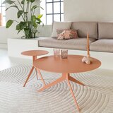 Spinder Design Rožnato-oranžna kovinska okrogla mizica ø 78 cm Daley – | Shoptok.si