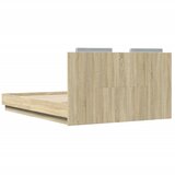  Okvir za krevet s uzglavljem boja hrasta 120x190 cm drveni | shoptok.hr