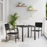  Vrtni set za objed 3 kom. Crna poliratan | shoptok.hr