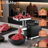 Ruhhy električna mašina za mletje mesa 2400 W, Reverse, 3 rešetke, do 2,5 kg/min | Shoptok.si