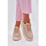 EVENTO Suede Platform Sneakers Beige Rilwena | Shoptok.si