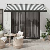vidaXL Tenda na uvlačenje antracit-bijela 3 5x2 5 m tkanina i aluminij | shoptok.hr