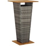  5-dijelni vrtni barski set od poliratana s jastucima sivi Siva 60 x 60 x 110 cm | Shoptok.si