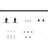 vidaXL Komplet drsnih vrat omarice 91 cm ogljikovo jeklo | Shoptok.si