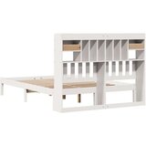 vidaXL Knjižna postelja brez vzmetnice bela 140x200 cm trdna borovina | Shoptok.si