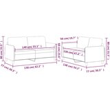  2-dijelni set sofa s jastucima crvena boja vina od tkanine | shoptok.hr
