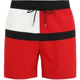 Tommy Hilfiger Underwear Kratke kopalne hlače rdeča / črna / bela